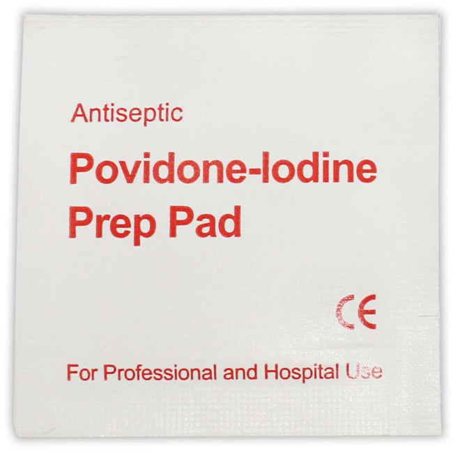 100 Piece Package Of Povidone-Iodine Prep Pads For First Aid Treatment And Hospital Use (Pack of: 4) - MD-45291-Z04 - ToolUSA