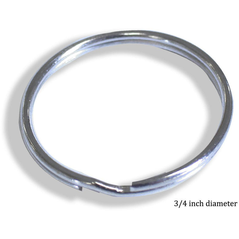 100 Piece Silver Key Rings - HW-99041 - ToolUSA