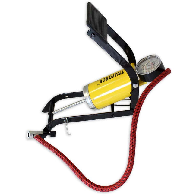 100 Pounds PSI Heavy Duty Foot Pump For Inflating Tires And Toys - TA1510-YH - ToolUSA