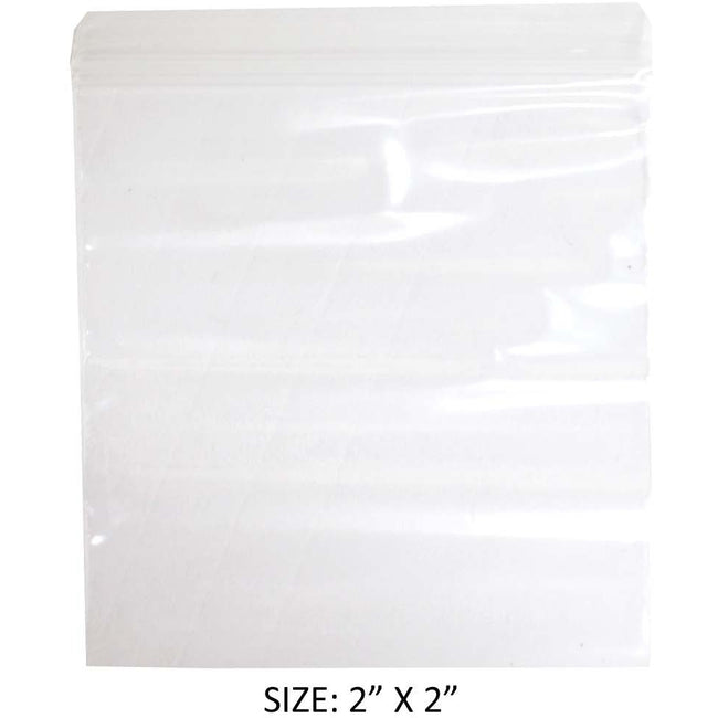 1000 Count Plastic Resealable Bags - 2x2 Inch - PLS-40202 - ToolUSA