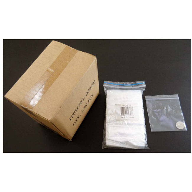 1000 Count Plastic Resealable Bags - 3x3 Inch - TJ-40303 - ToolUSA