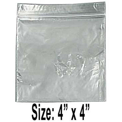 1000 Count Plastic Resealable Bags - 4x4 Inch - PLS-40404 - ToolUSA