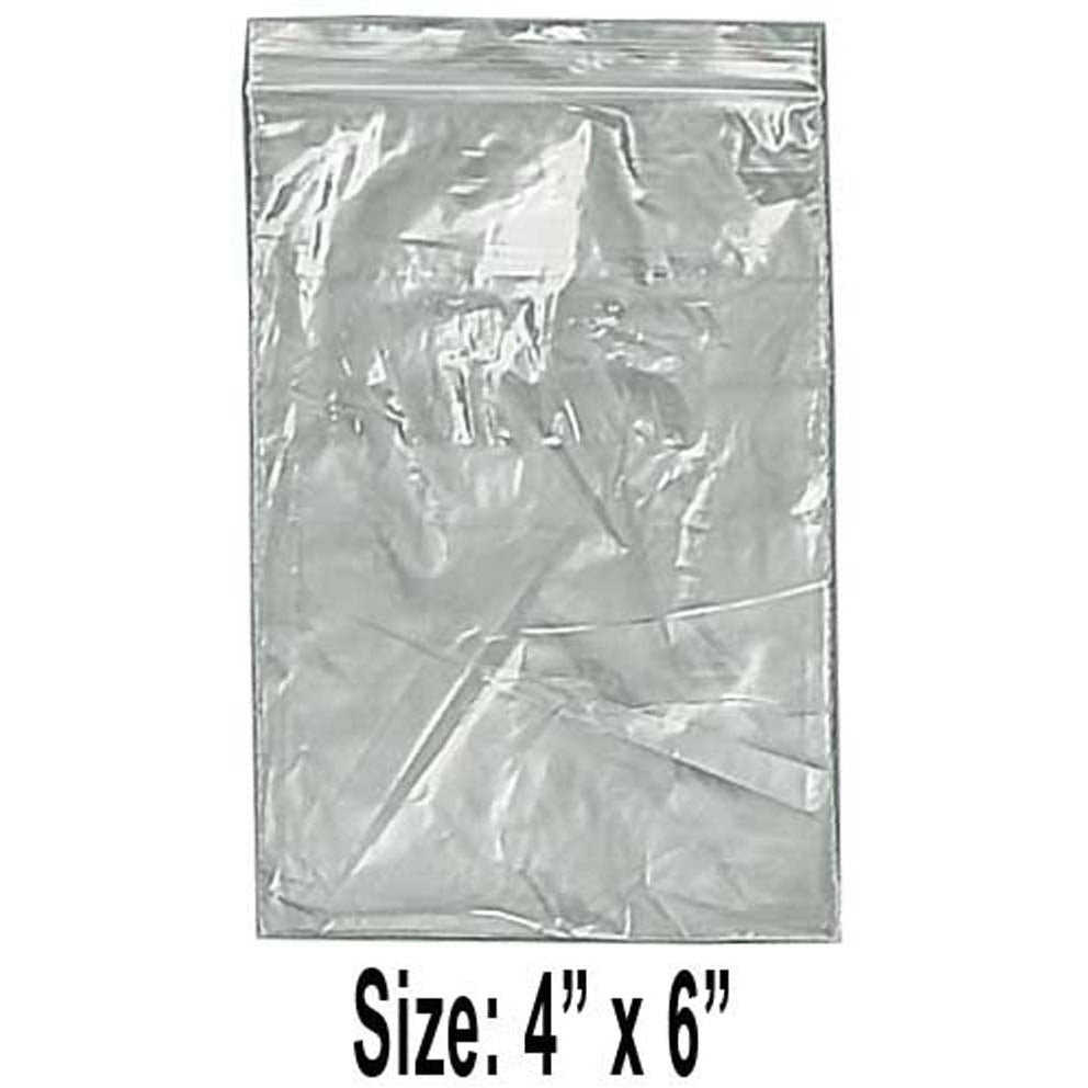 1000 Count Plastic Resealable Bags - 4x6 Inch - PLS-44060 - ToolUSA