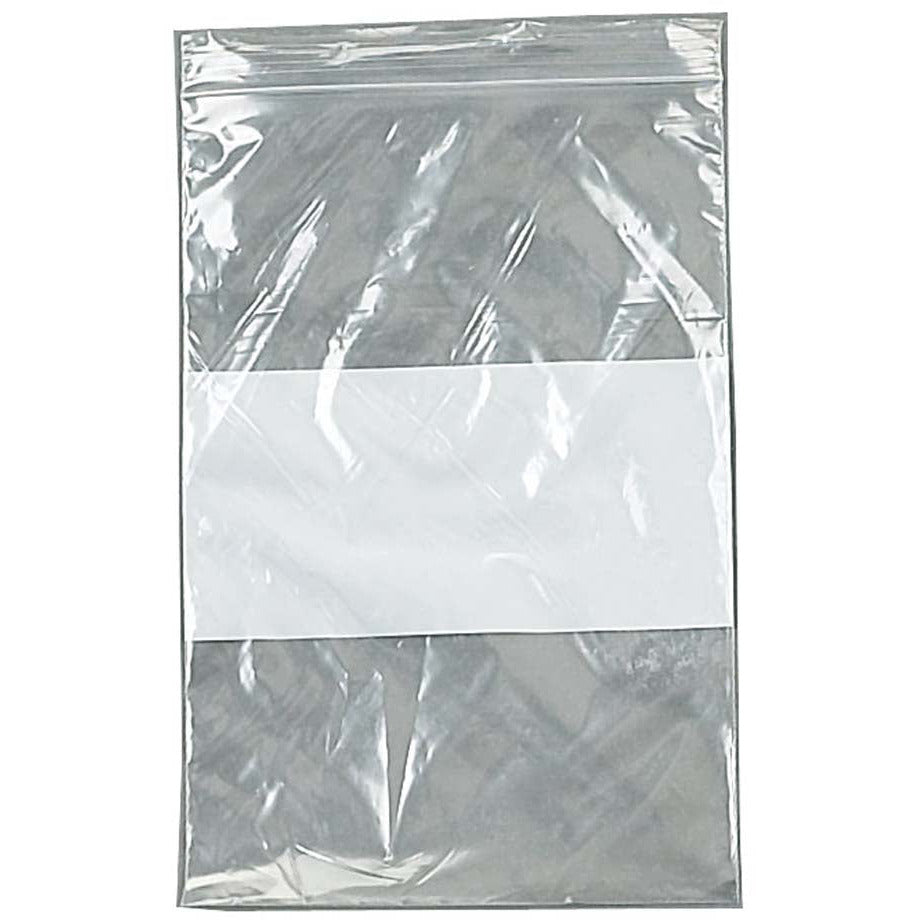 1000 Count Plastic Resealable Bags with White Strip for Labeling - 6x9 Inch - PLS-31307 - ToolUSA