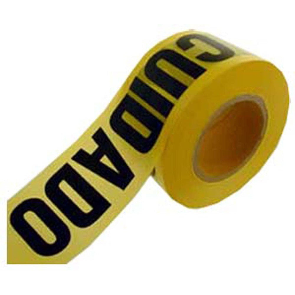 1000 Foot Caution Tape In English And Spanish Languages - TAPE-1000M - ToolUSA
