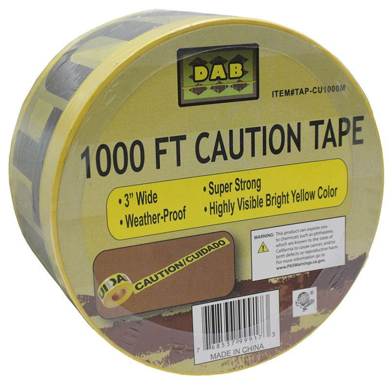 1000 Foot Caution Tape In English And Spanish Languages - TAPE-1000M - ToolUSA
