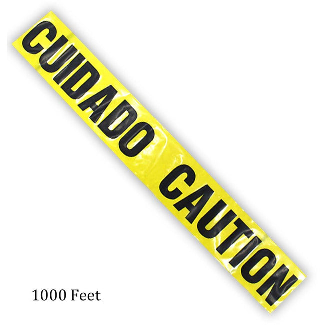 1000 Foot Caution Tape In English And Spanish Languages - TAPE-1000M - ToolUSA