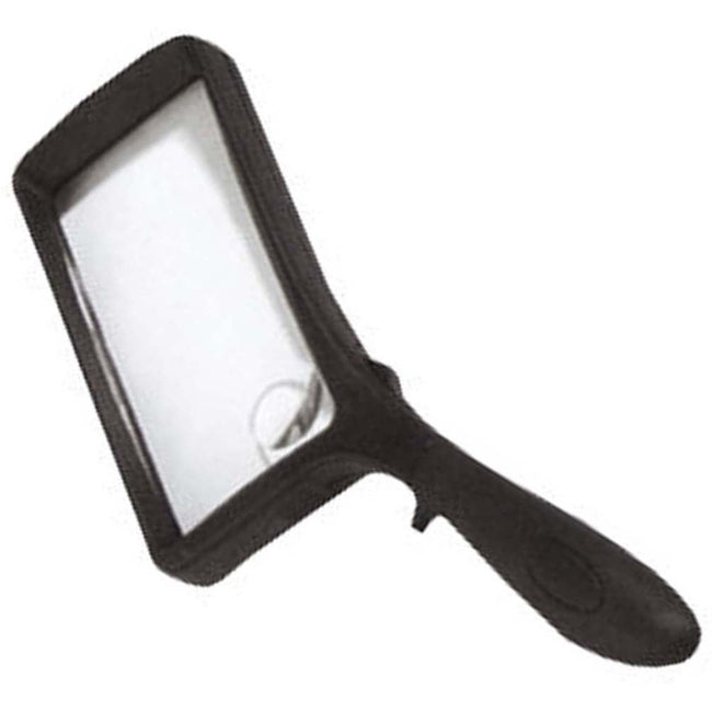 100mm X 50mm Rectangular Magnifier With 2X & 4X Power, Easy Grip Handle & LED Light - MG-07546 - ToolUSA