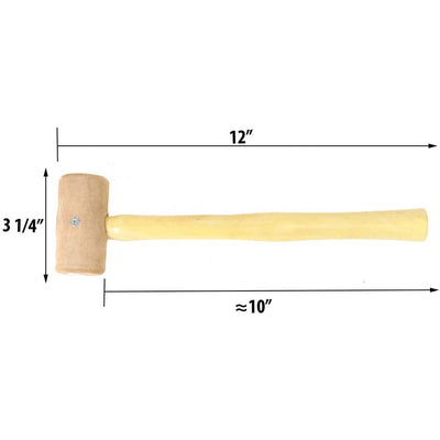 11 Inch Rawhide Mallet with Wooden Handle - PH-80242 - ToolUSA