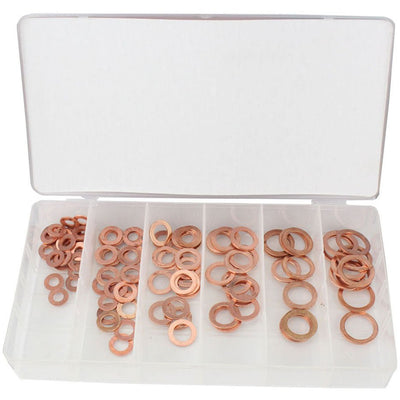 110 Pc. Copper Washer Assortment - TX7710-CO-YT - ToolUSA