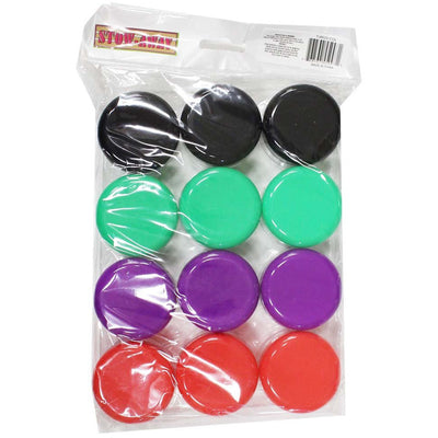 12 Clear Plastic Jars with Colored Lids - Size - 25 Mil - TJ8625-COL - ToolUSA