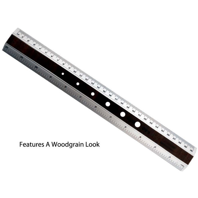 12 Inch Aluminum Office Ruler (Pack of: 2) - TM-98812-Z02 - ToolUSA