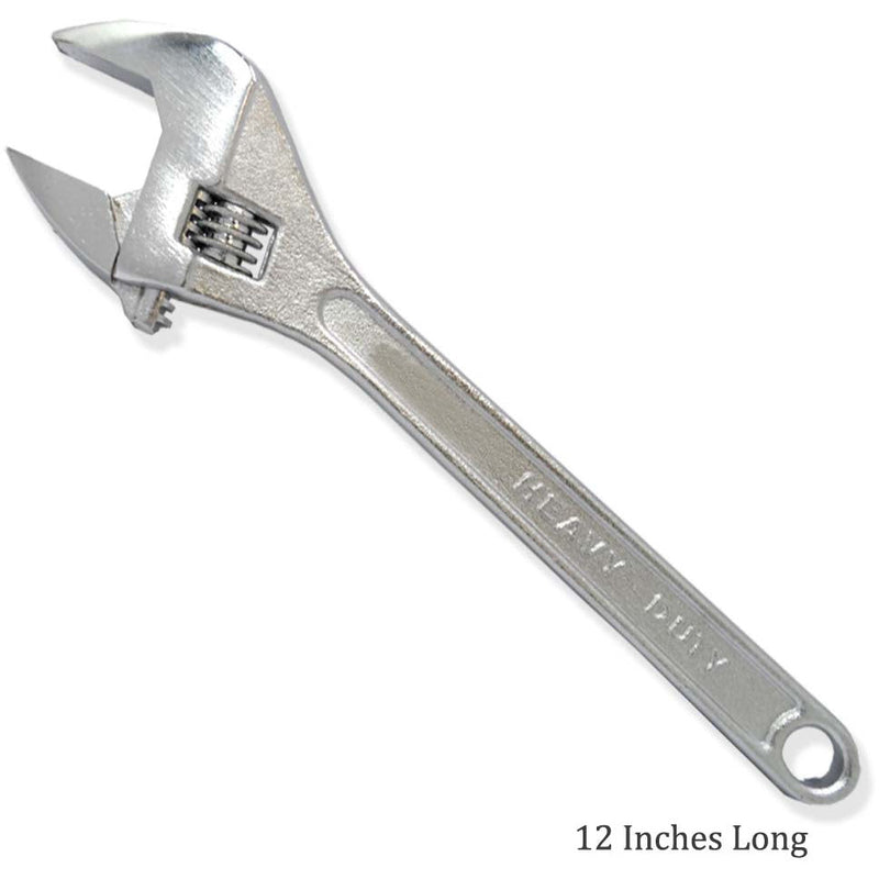 12 Inch Chrome Adjustable Wrench - TP-03012 - ToolUSA
