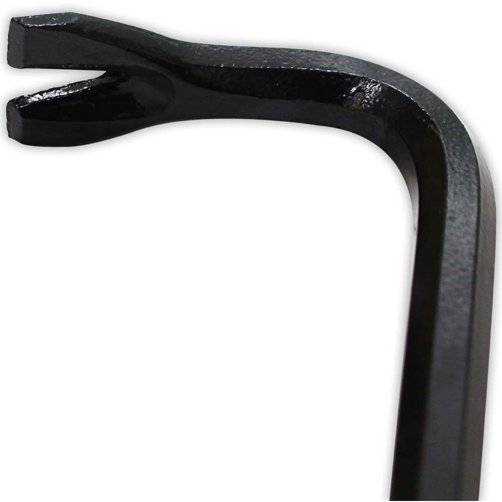 12 Inch Steel Wrecking Bar With Curved Nail Puller End And Beveled Chisle End - TZ-45187 - ToolUSA