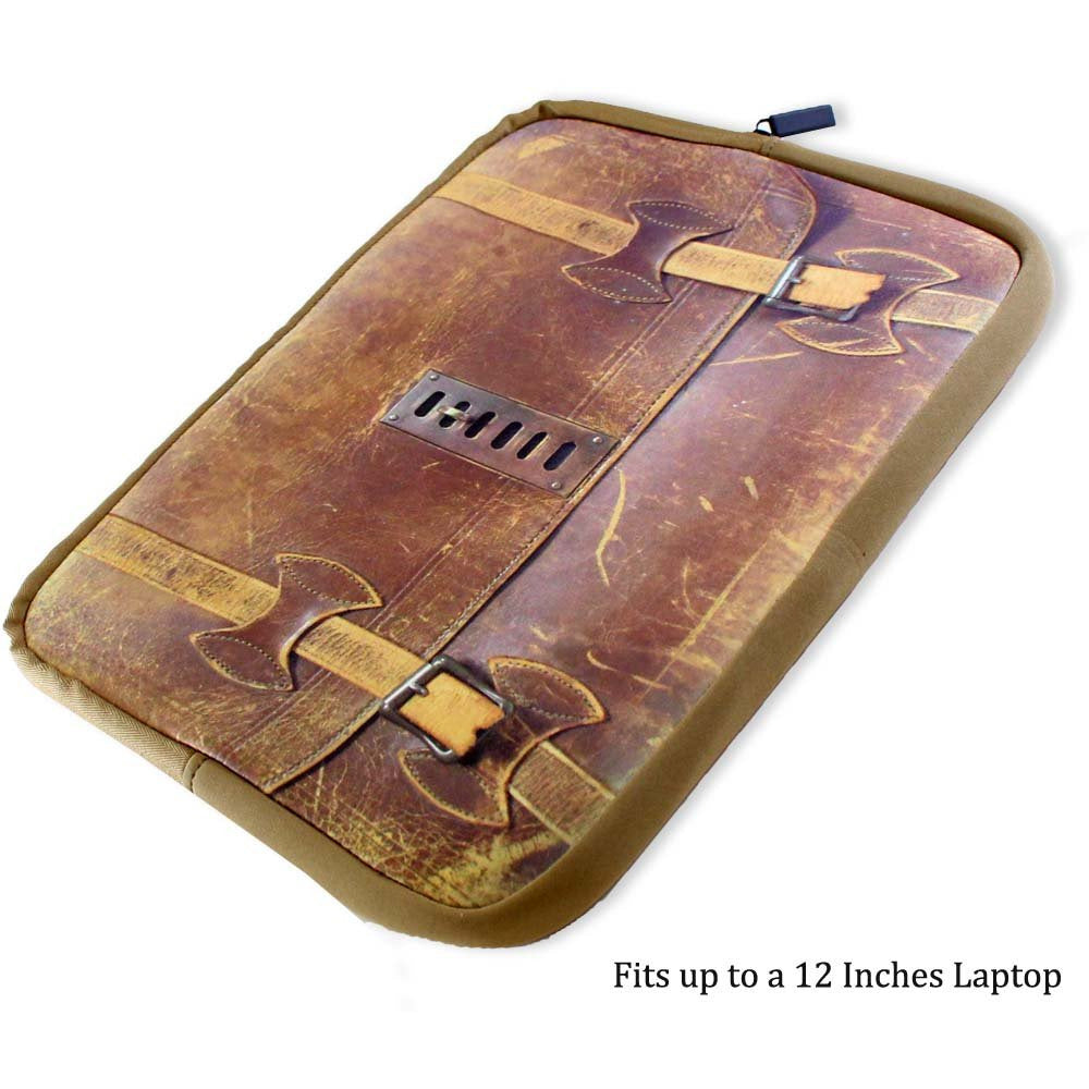12 Inch Vintage Briefcase Design Laptop Sleeve - AB-LAP12-BG - ToolUSA