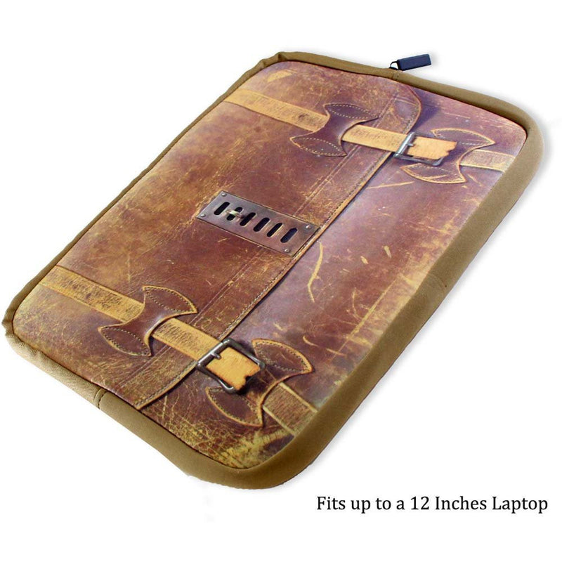 12 Inch Vintage Briefcase Design Laptop Sleeve - AB-LAP12-BG - ToolUSA