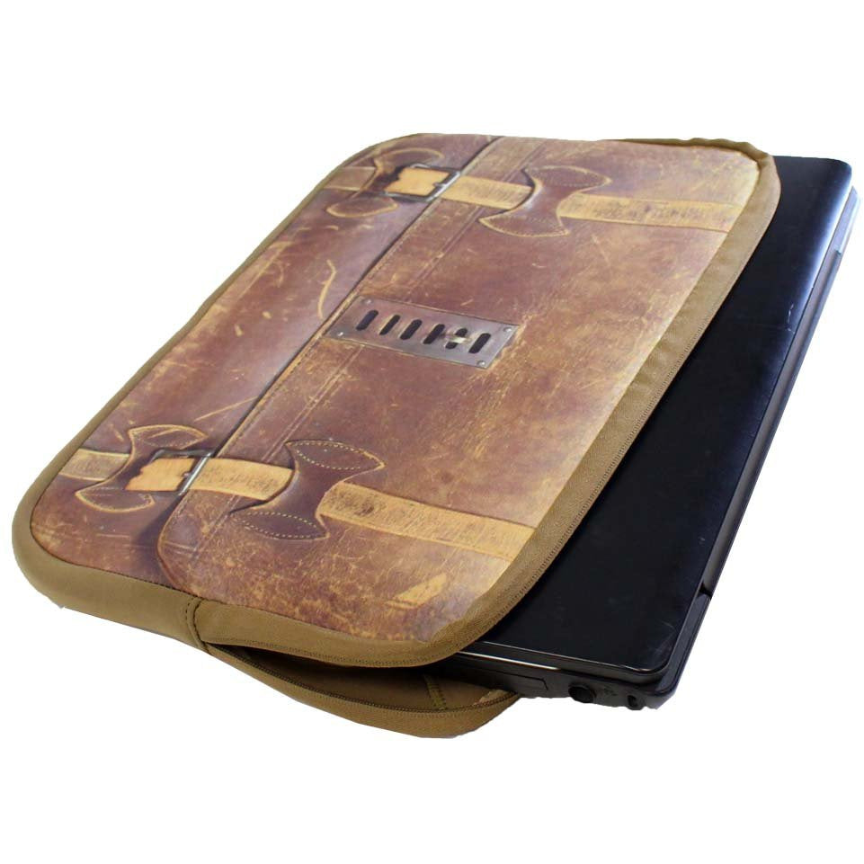 12 Inch Vintage Briefcase Design Laptop Sleeve - AB-LAP12-BG - ToolUSA