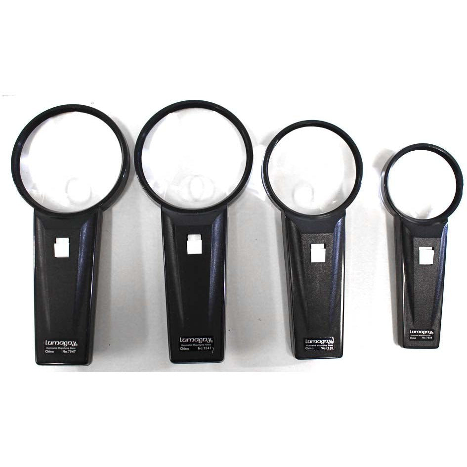 12 Pc Illuminated Magnifier Set with Black Frame - MP-27527 - ToolUSA