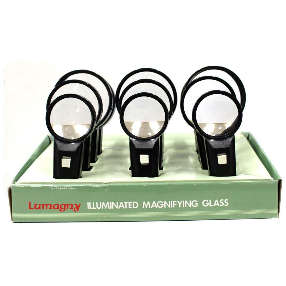 12 Pc Illuminated Magnifier Set with Black Frame - MP-27527 - ToolUSA