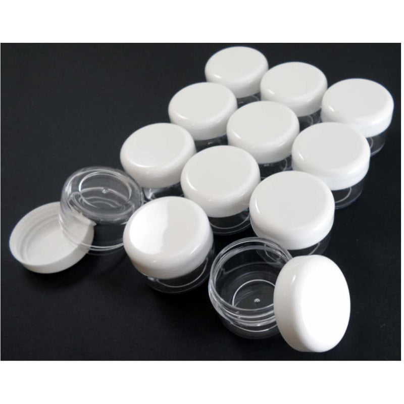 12 Pc Jars With White Lids - 25ml - TJ-18625 - ToolUSA