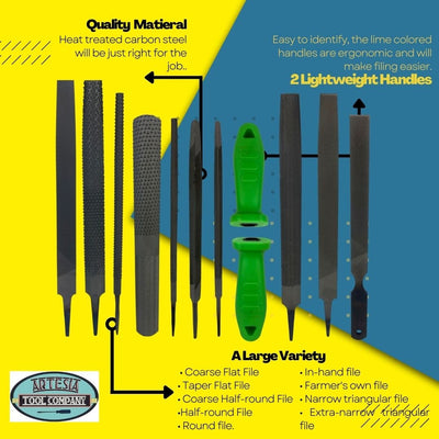 12 Pc. Professional File Set - F-11200 - ToolUSA