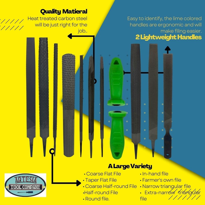 12 Pc. Professional File Set - F-11200 - ToolUSA