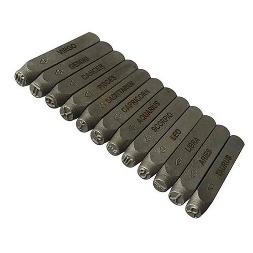 12 Pc. Zodiac Sign Punch Set | Carrying Case - TJ911-ZD-612 - ToolUSA
