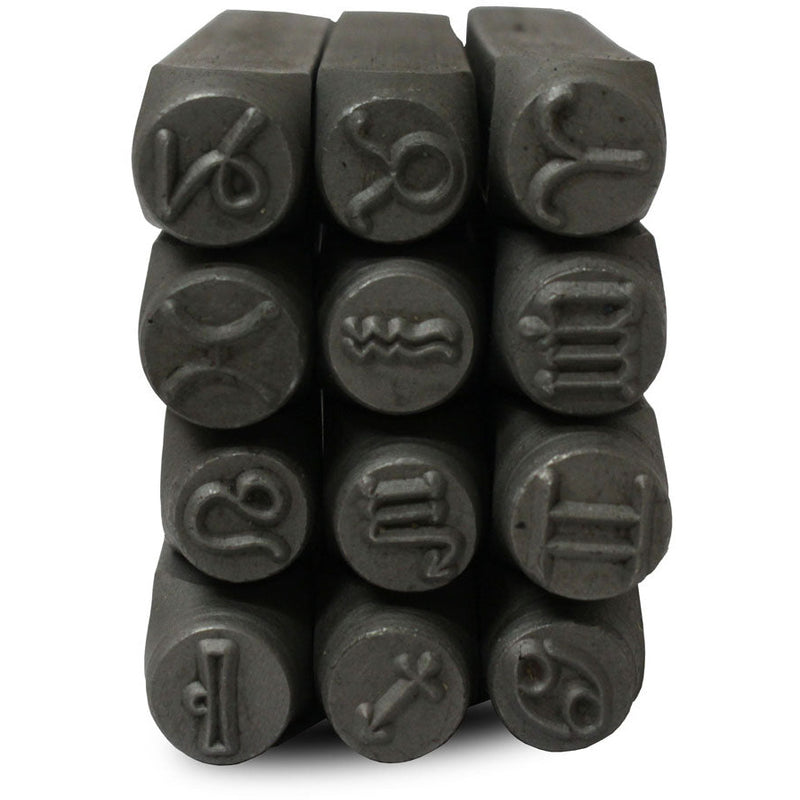 12 Pc. Zodiac Sign Punch Set | Carrying Case - TJ911-ZD-612 - ToolUSA