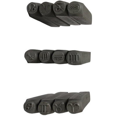 12 Pc. Zodiac Sign Punch Set | Carrying Case - TJ911-ZD-612 - ToolUSA