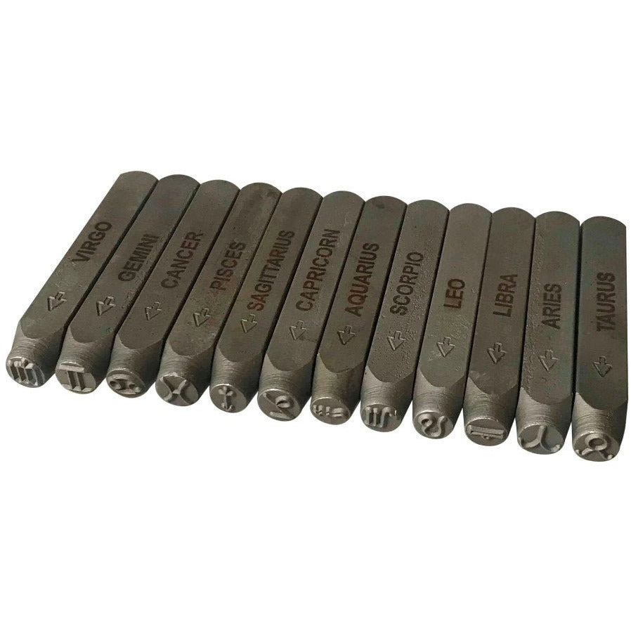 12 Pc. Zodiac Sign Punch Set | Carrying Case - TJ911-ZD-612 - ToolUSA