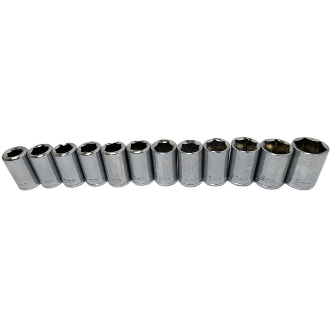 12 Piece 0.5 Inch Socket Set - TP-62512 - ToolUSA