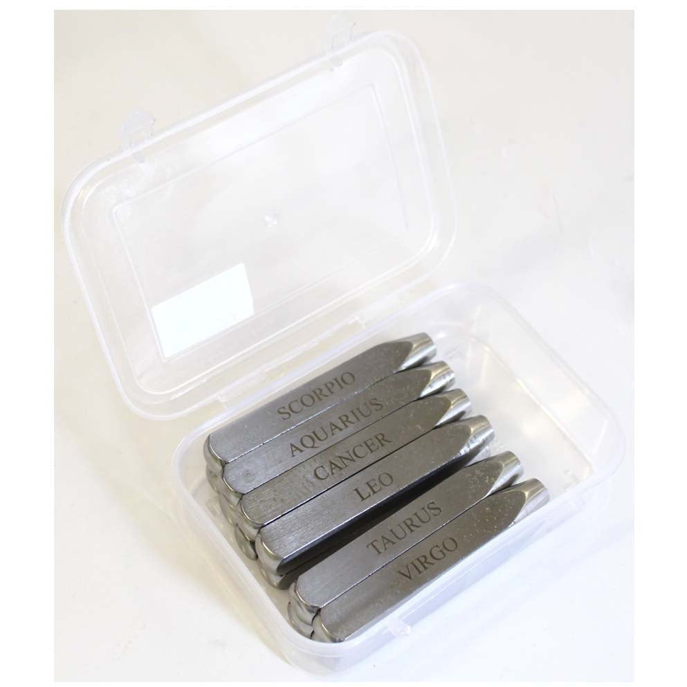 12 Piece 10MM Zodiac Sign Metal Punches Set - TJ911-ZODIAC - ToolUSA
