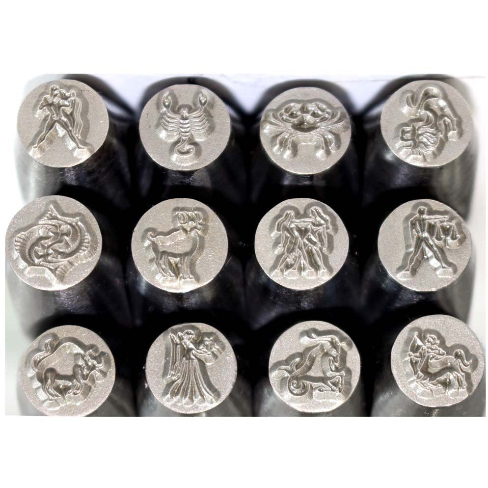 12 Piece 10MM Zodiac Sign Metal Punches Set - TJ911-ZODIAC - ToolUSA