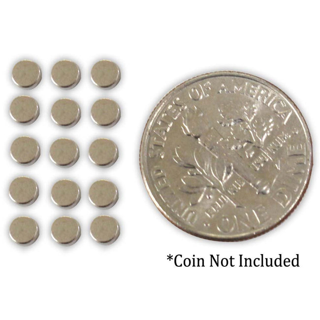12 Piece 1/8" Mini Deep Rare Earth Magnets For Crafting (Pack of: 2) - MC-08861-Z02 - ToolUSA