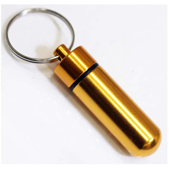 12 Piece Aluminum 1.5" Containers with Key Ring - TW13-440-YW - ToolUSA