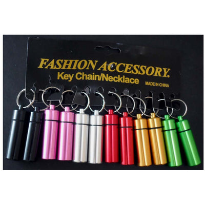 12 Piece Aluminum 2-inch Key Ring Containers - 5/8 Inch Diameter - TW13-600-YW - ToolUSA