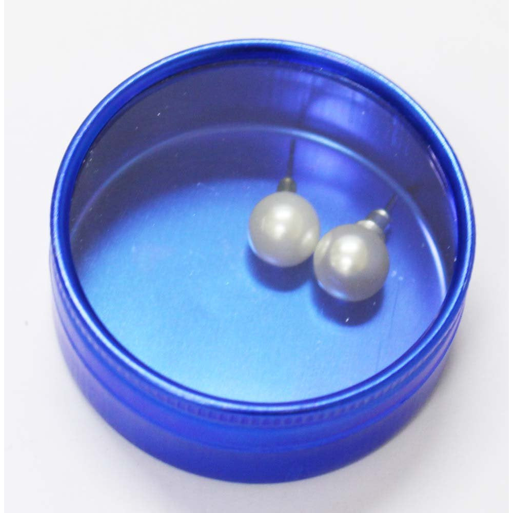 12 Piece Colorful Mini Aluminum Jars with Clear Glass Lids - TJ05-91653 - ToolUSA