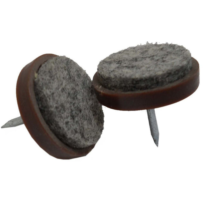 12 Piece Felt-Tipped, Nail-In 25MM Floor Protectors - FT-18103 - ToolUSA