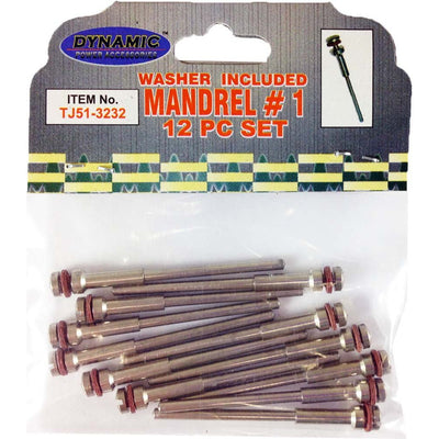 12 Piece Mandrel Set with 3/32 Inch Screw and 3/32 Inch Shank - TJ51-3232-12 - ToolUSA