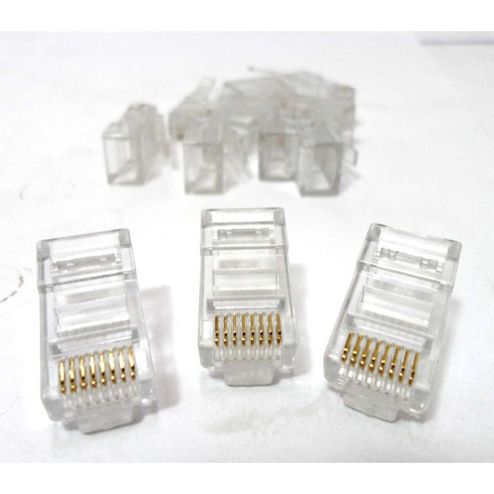 12 Piece Modular Clear Plastic Telephone Plugs - PA-02188 - ToolUSA