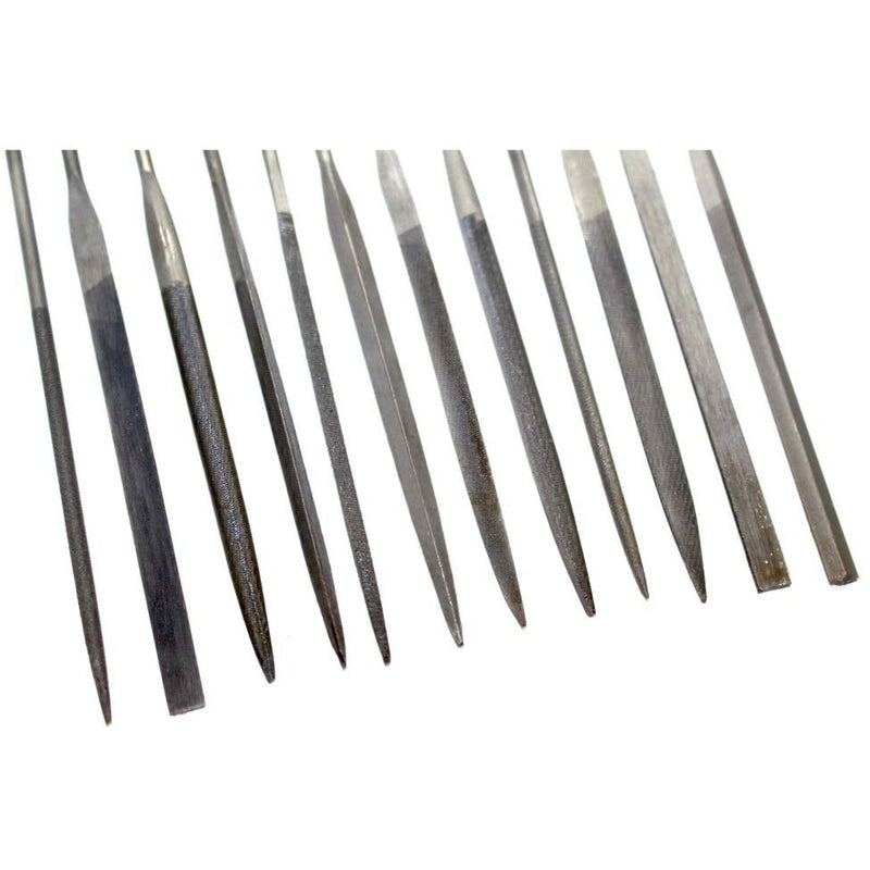12 Piece Needle Files Set - 12 Different Shapes - 5.5 Inches - F342 - ToolUSA