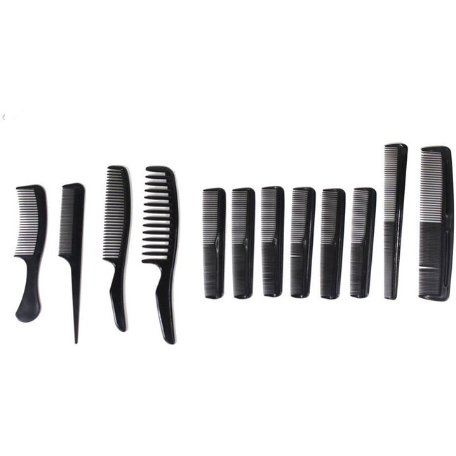 12 Piece Plastic Comb Variety Set with Multiple Colors (Pack of: 2) - CARE-82412-Z02 - ToolUSA