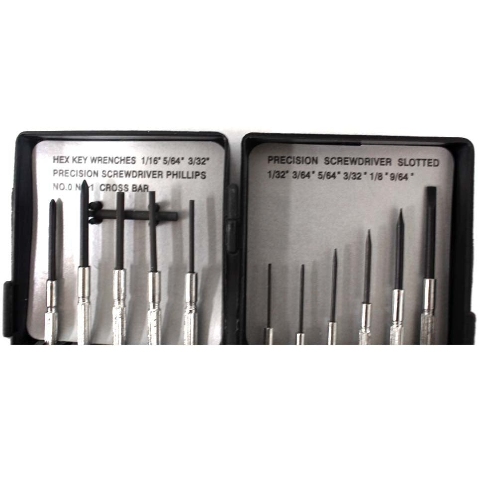 12 Piece Precision Screwdriver Set with Cross Bar in a Storage Case - PS-21100 - ToolUSA