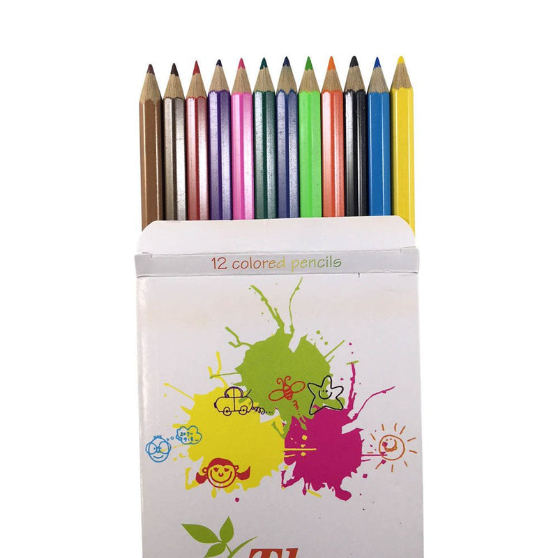 12 Piece Set Of Pre-Sharpened, 7 Inch Colored Pencils (Pack of: 1) - HK-46859-Z02 - ToolUSA