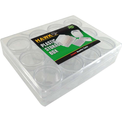 12 Plastic Clear Jars in Box- Screw-on Lids - TJ-48846 - ToolUSA