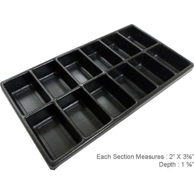 12 Sectional Plastic Tray Insert - ToolUSA