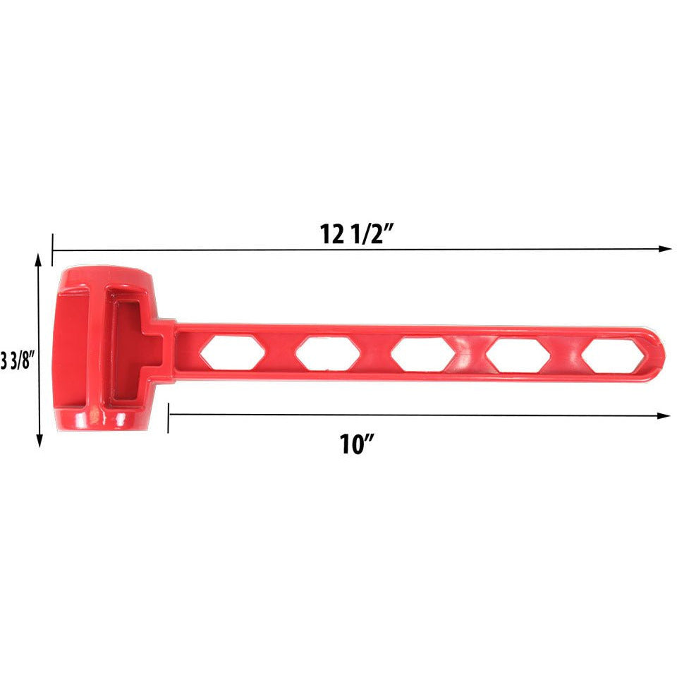 12.5 Inch Red Plastic Hammer - PH-21850 - ToolUSA