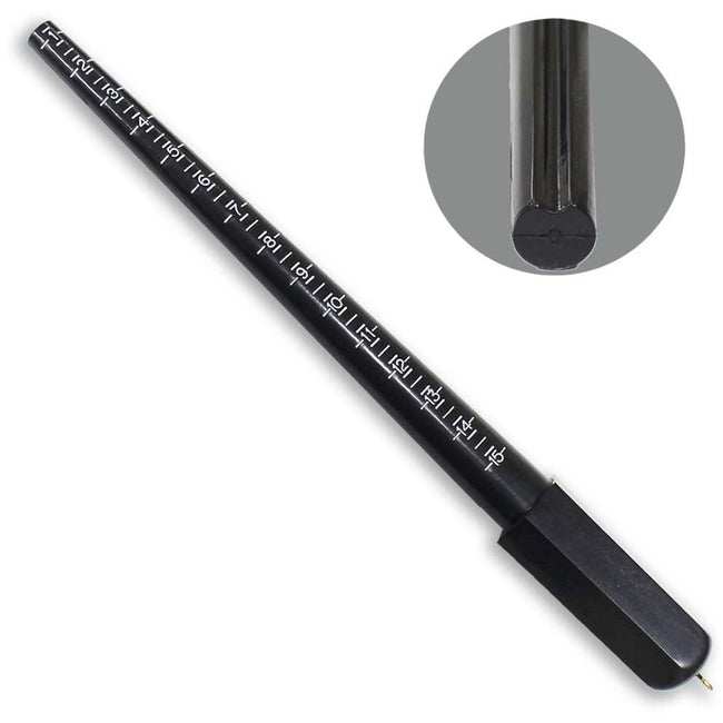 12.5" Jeweler's 1-15 Ring Mandrel - Black Plastic - TJ01-09725 - ToolUSA