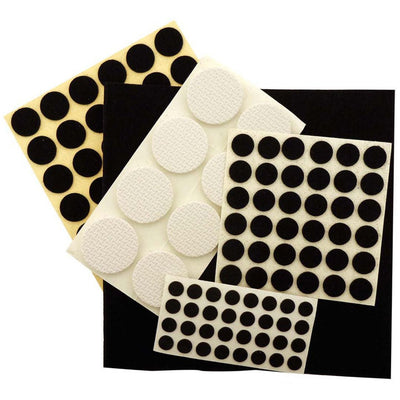 125 PIECE PACKAGE OF VARIOUS SIZES FLOOR AND FURNITURE PROTECTOR PADS - FT40-125 - ToolUSA