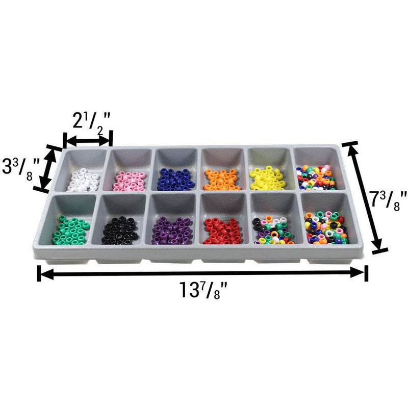 13 7/8 X 7 ½ Inch Gray Plastic Display Insert With 10 Sections - TJ-34101 - ToolUSA